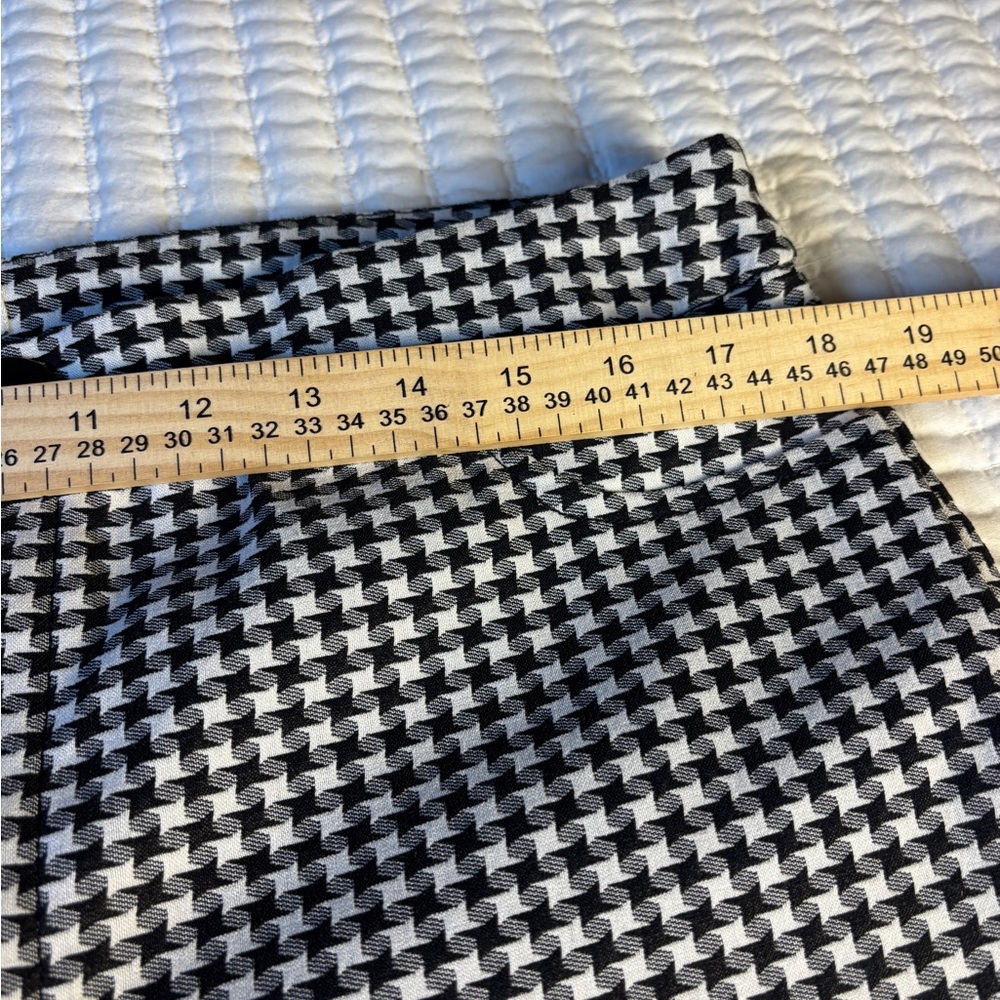 EST 1946 Houndstooth Bootcut Pants Women's 16 Mid Rise Black White Preppy Office - Picture 5 of 7